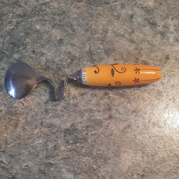 Honey Spoon Jasmine by MSC Yellow Ceramic Hooked Handle - Picture 6 of 9